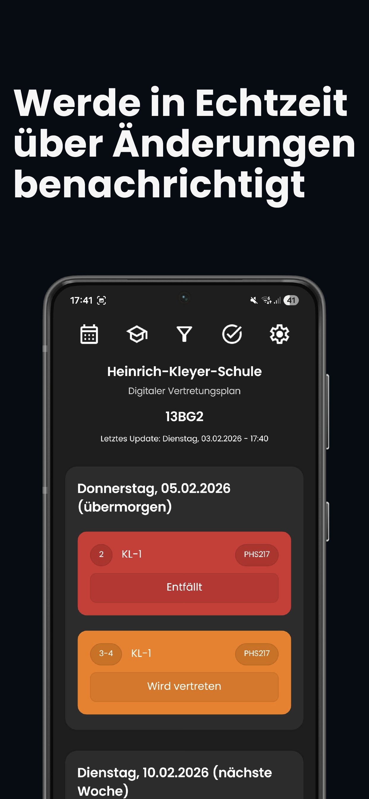NOWTT real-time notifications screen